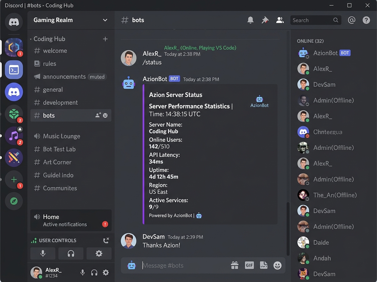 Discord Bot in Action