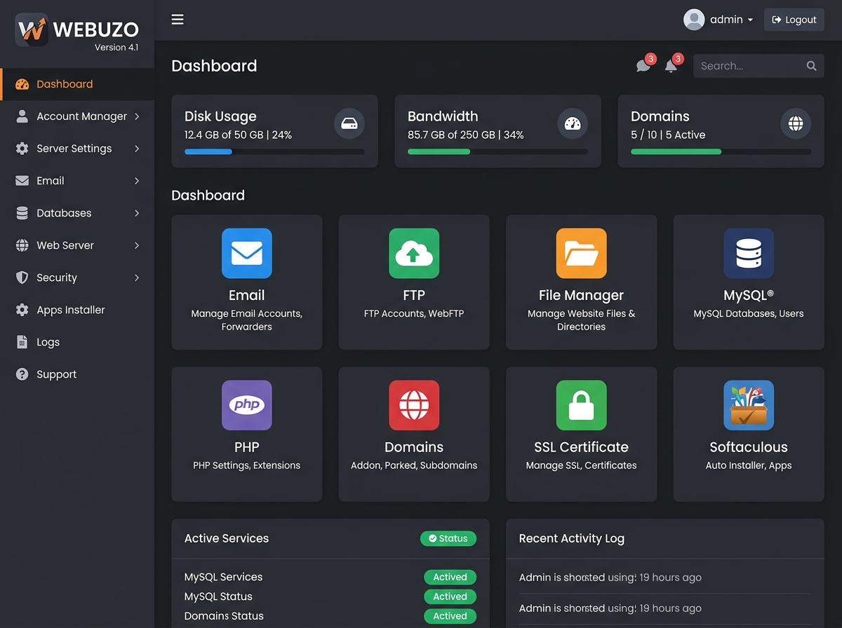 Webuzo Control Panel